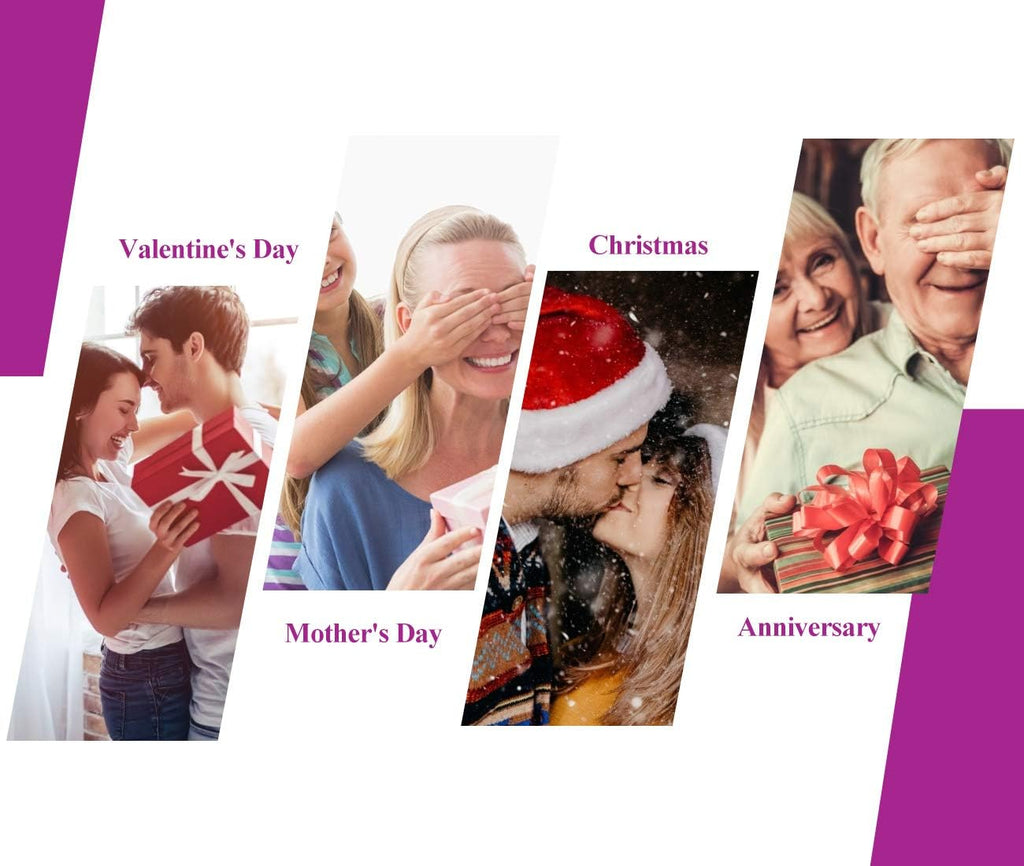 24K Purple Rose for Her, Dipped Gold Rose Love Real Golden Plated Preserved Eternal Flower with Rose Stand Present for Wife/Girlfriend/Lady (Purple)