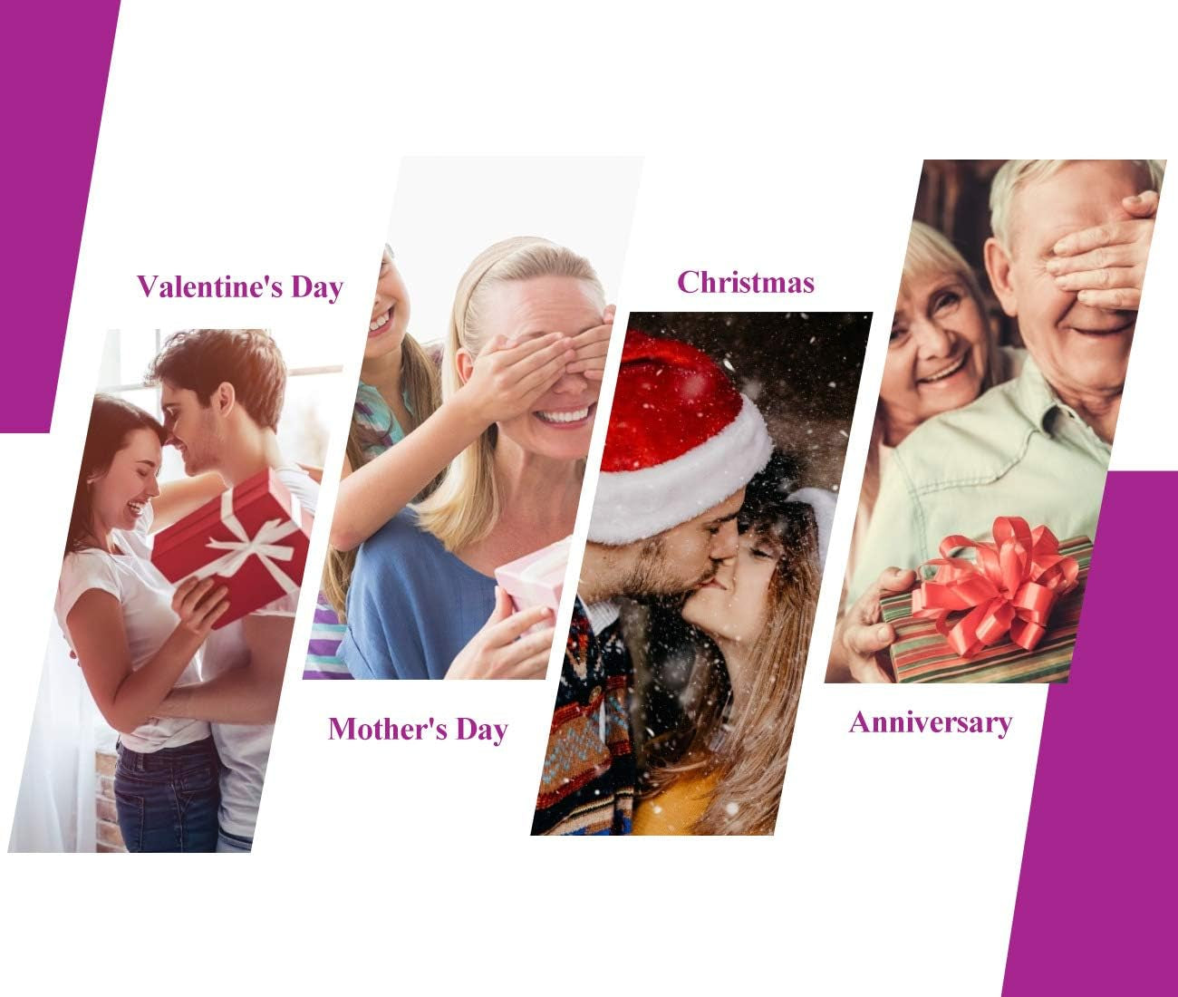 24K Purple Rose for Her, Dipped Gold Rose Love Real Golden Plated Preserved Eternal Flower with Rose Stand Present for Wife/Girlfriend/Lady (Purple)