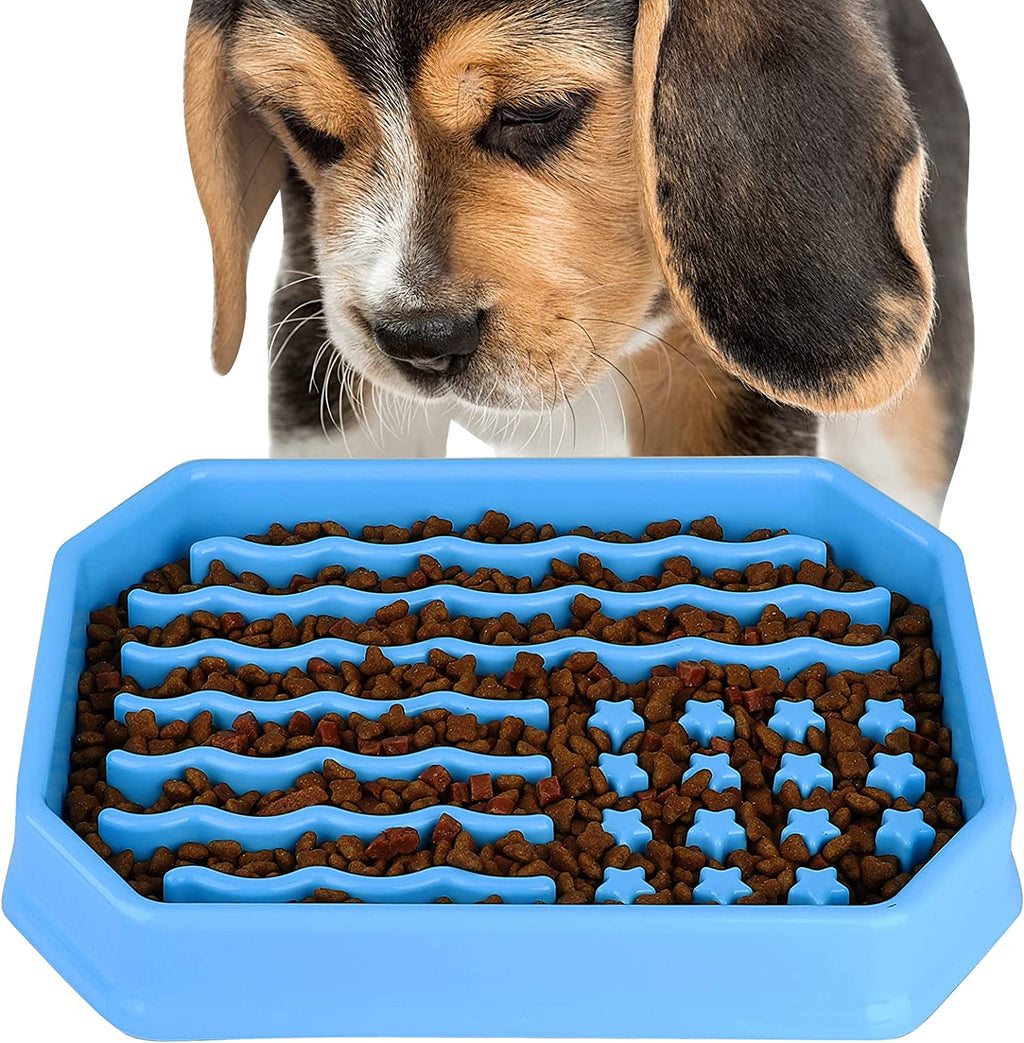 Slow Feeding Bowl,Slow Feeder Dog Bowls,Puzzle Feeder Bloat Stop to Slow down Eating,Pet Slower Food Feeding Dishes for Medium Small Breed & Puppies