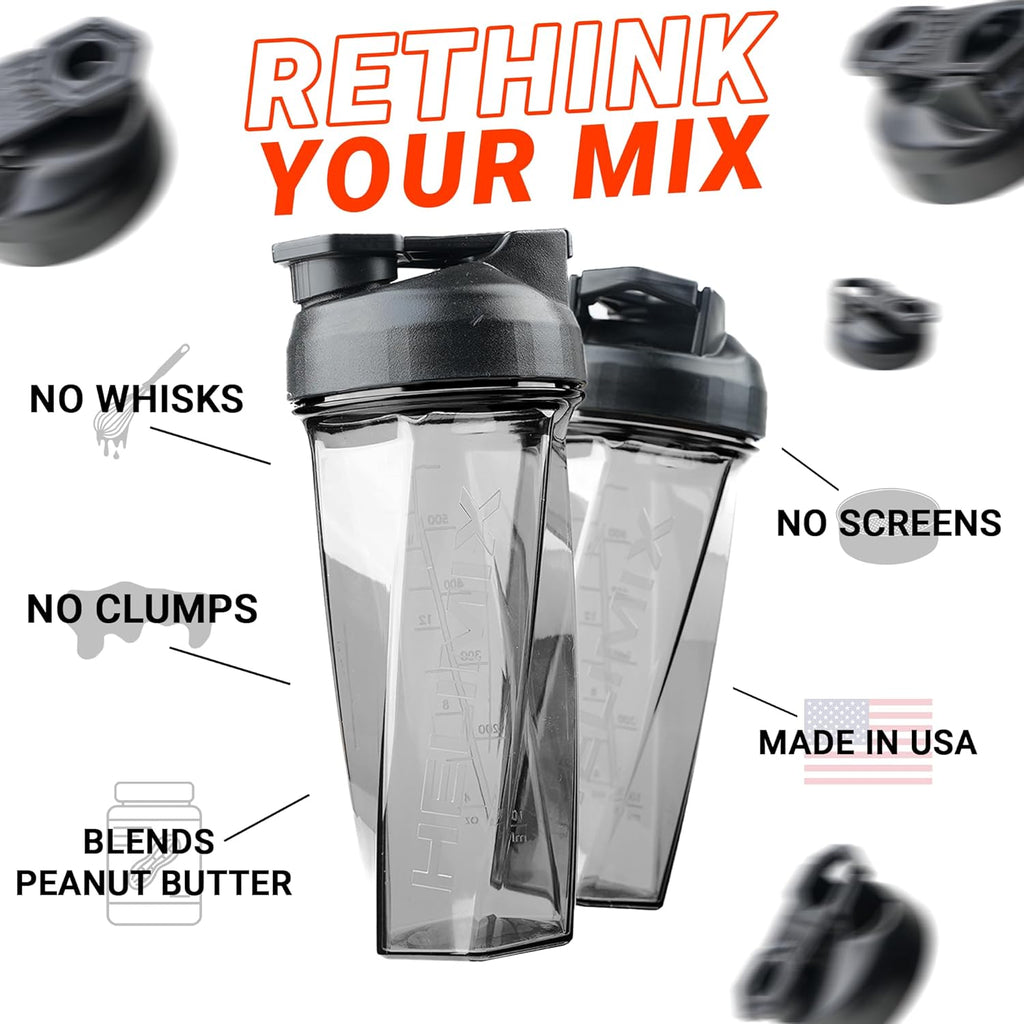 2.0 Vortex Blender Shaker Bottle Holds Upto 28Oz | No Blending Ball or Whisk | USA Made | Portable Pre Workout Whey Protein Drink Shaker Cup | Mixes Cocktails Smoothies Shakes | Top Rack Safe