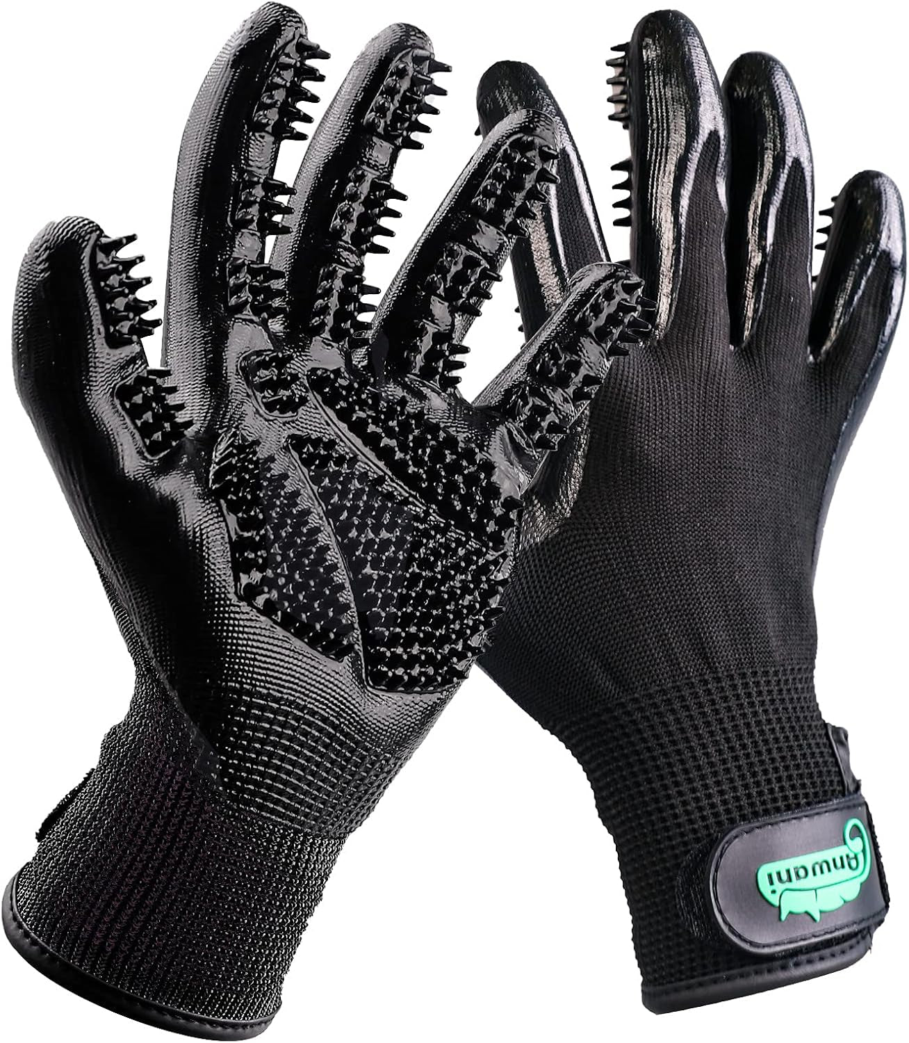 Pet Hair Remover Gloves, Pet Grooming Gloves for Dogs, Cats & Horses, Effective Deshedding, Bathing, and Massaging Other Animals (Pack of 1 Pair)