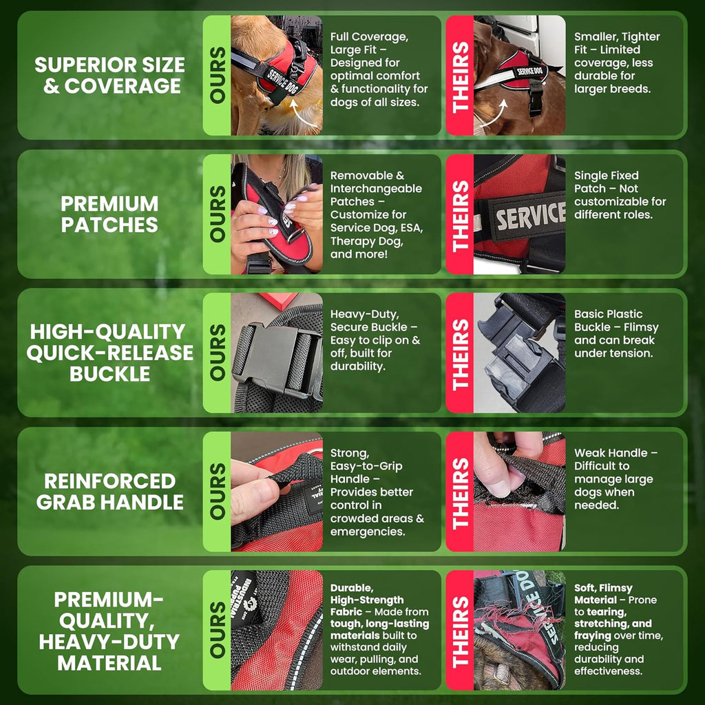 Service Dog Vest with Hook and Loop Straps & Matching Leash Set - Harnesses from XXS to XXL - Service Dog Harness Features Reflective Patch and Comfortable Mesh Design (Pink, XXS)