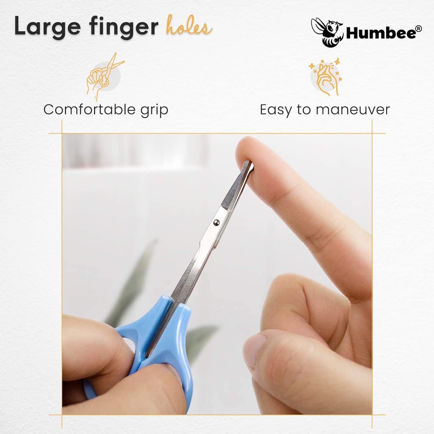 Hair Trimming Scissors Set, Grooming Scissors for Facial Hair, Nose Hair, Mustache, and Beard Grooming, Stainless Steel Eyebrow Scissors